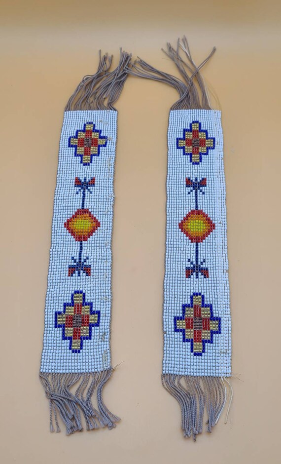 Pair of Vintage Native American Beaded Bracelets