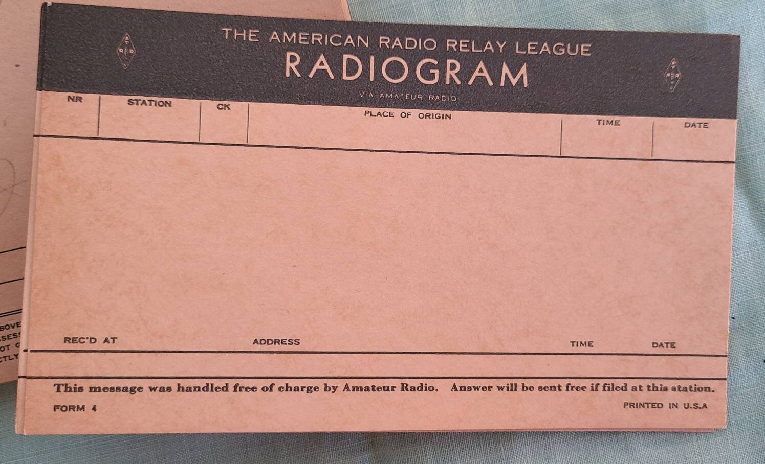 Pad of Radiogram Relay Papers. - Etsy