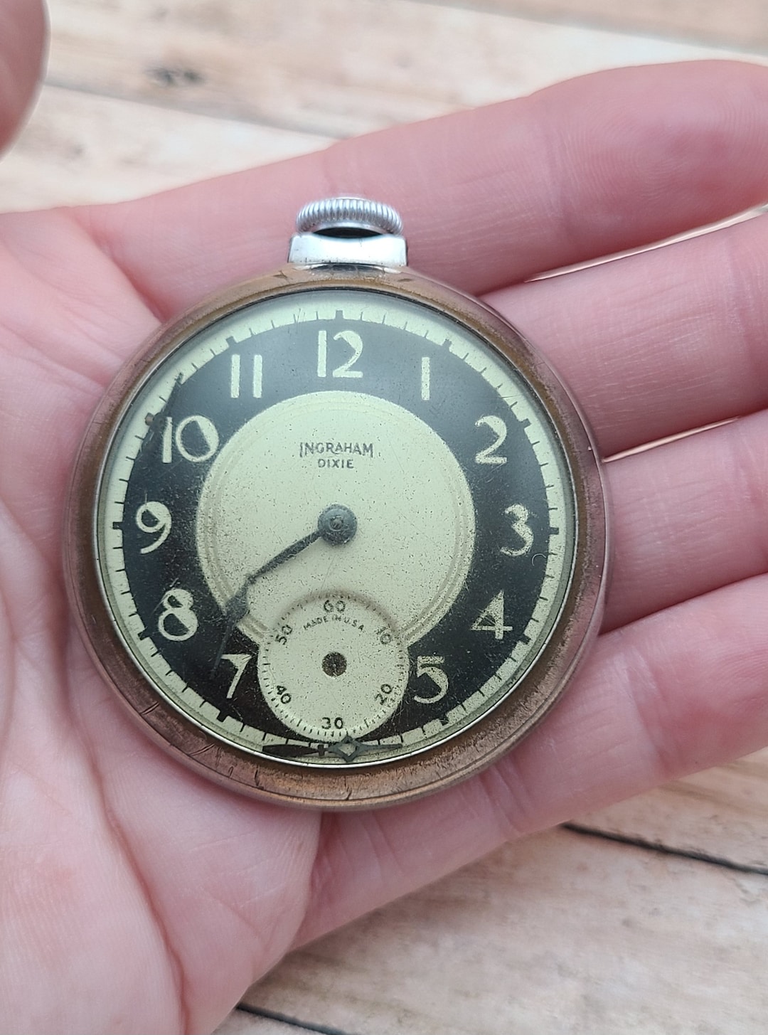 Vintage Ingraham Dixie Pocket Watch - Etsy