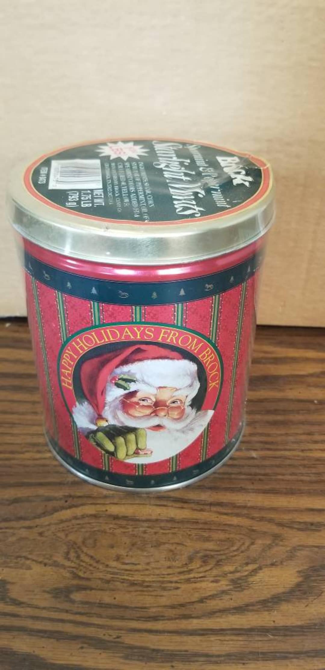 Vintage Brock Mint Candy Christmas Tin. - Etsy