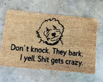 Funny Coir Doormat| funny dog “welcome” mat | closing gift | funny doormat | house decor | doormat