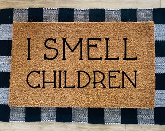 I smell children | hocus pocus | doormats | door mat | Halloween decor | fall decor | funny doormats | witches