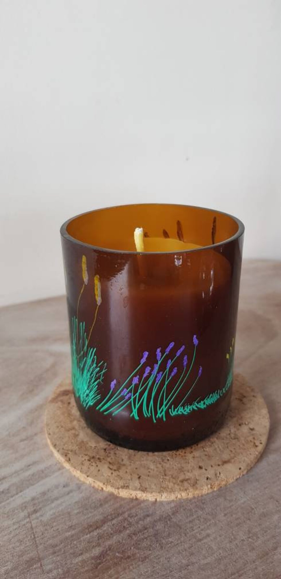 Beeswax Container Candle Made From Pure Beeswax in a Recycled Etsy