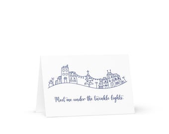 Twinkle Lights Winter Holiday Card – Romantic Greeting Card