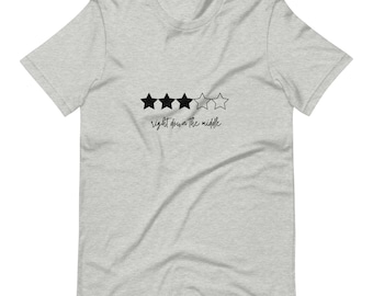Right Down the Middle Ironic Girls Gone Hallmark T Shirt