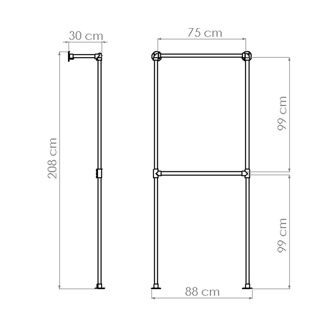 Wooden Clothes Rack Made of Oak for Wall Mounting L Coat Rack Etsy