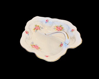 Plat divisé vintage Royal Albert Tranquility, porcelaine anglaise, parfait état.