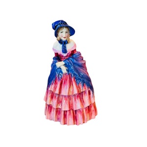 Vintage Royal Doulton Figur “Victorian Lady” HN 728, 7 1/2 ”H Bone China England, ältere Royal Doulton Figur Sammlergeschenk.
