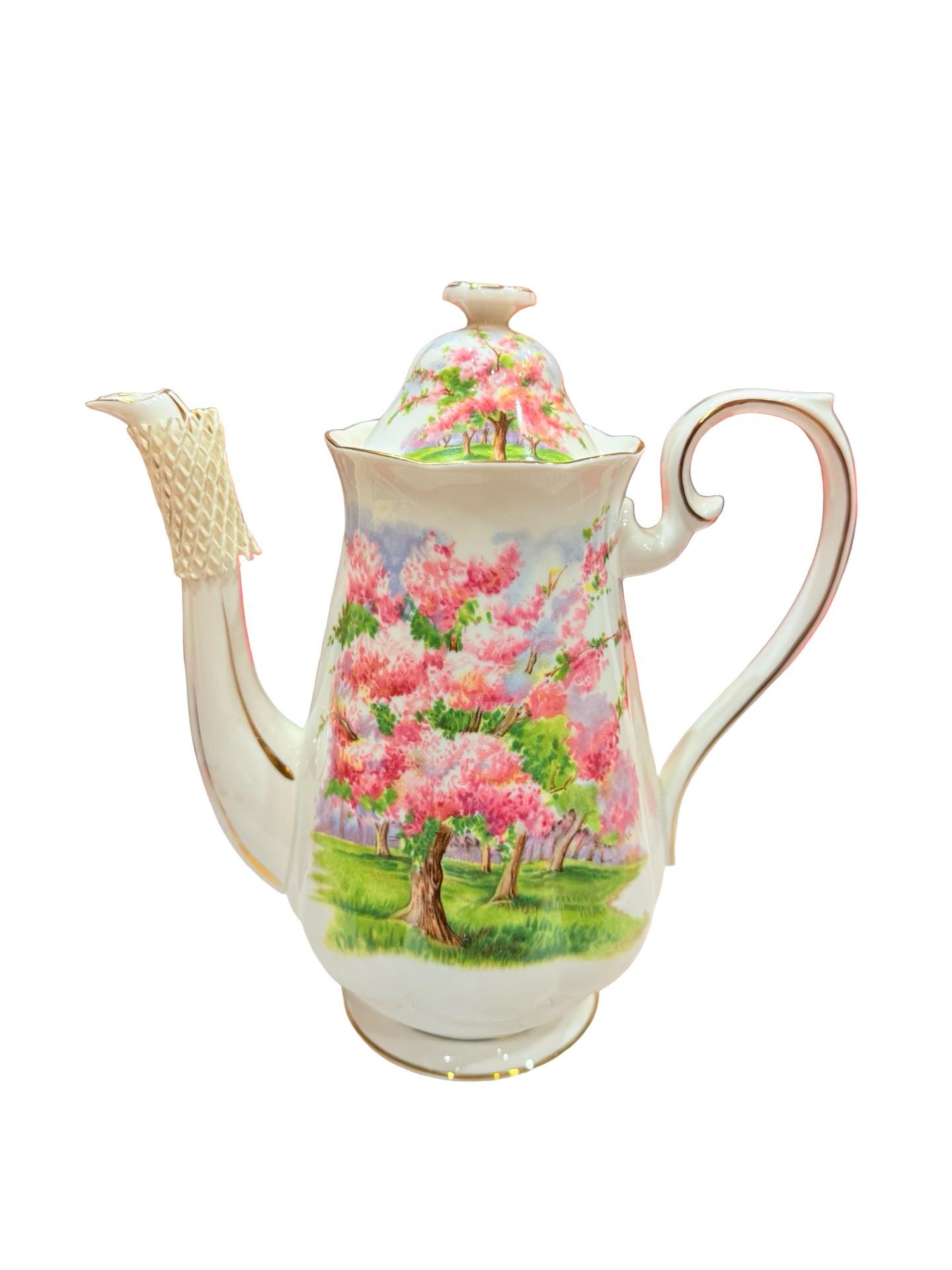 Royal Albert Blossom Time Large Coffee Pot With Lid Bone China