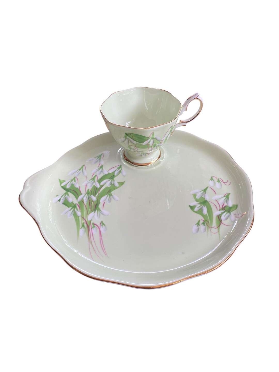 希少なロイヤルアルバート ローレンティアン スノードロップ ラウンド