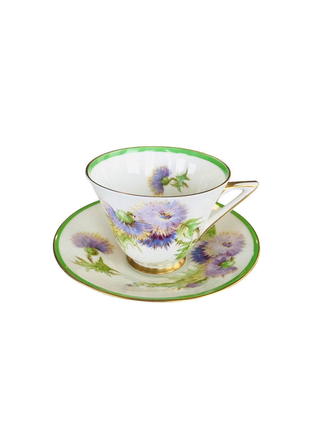 Vintage Art Deco Royal Doulton Glamis Thistle Tea Cup and Etsy