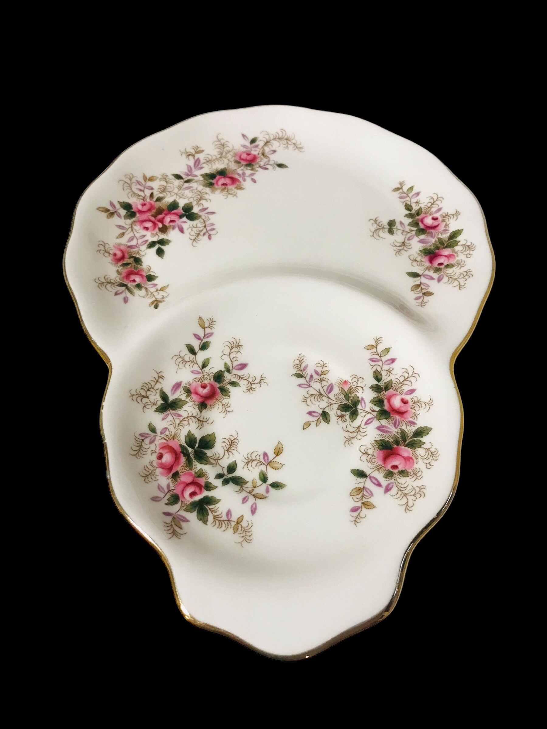 美しいロイヤルアルバートのラベンダーローズテニスセット、英国製