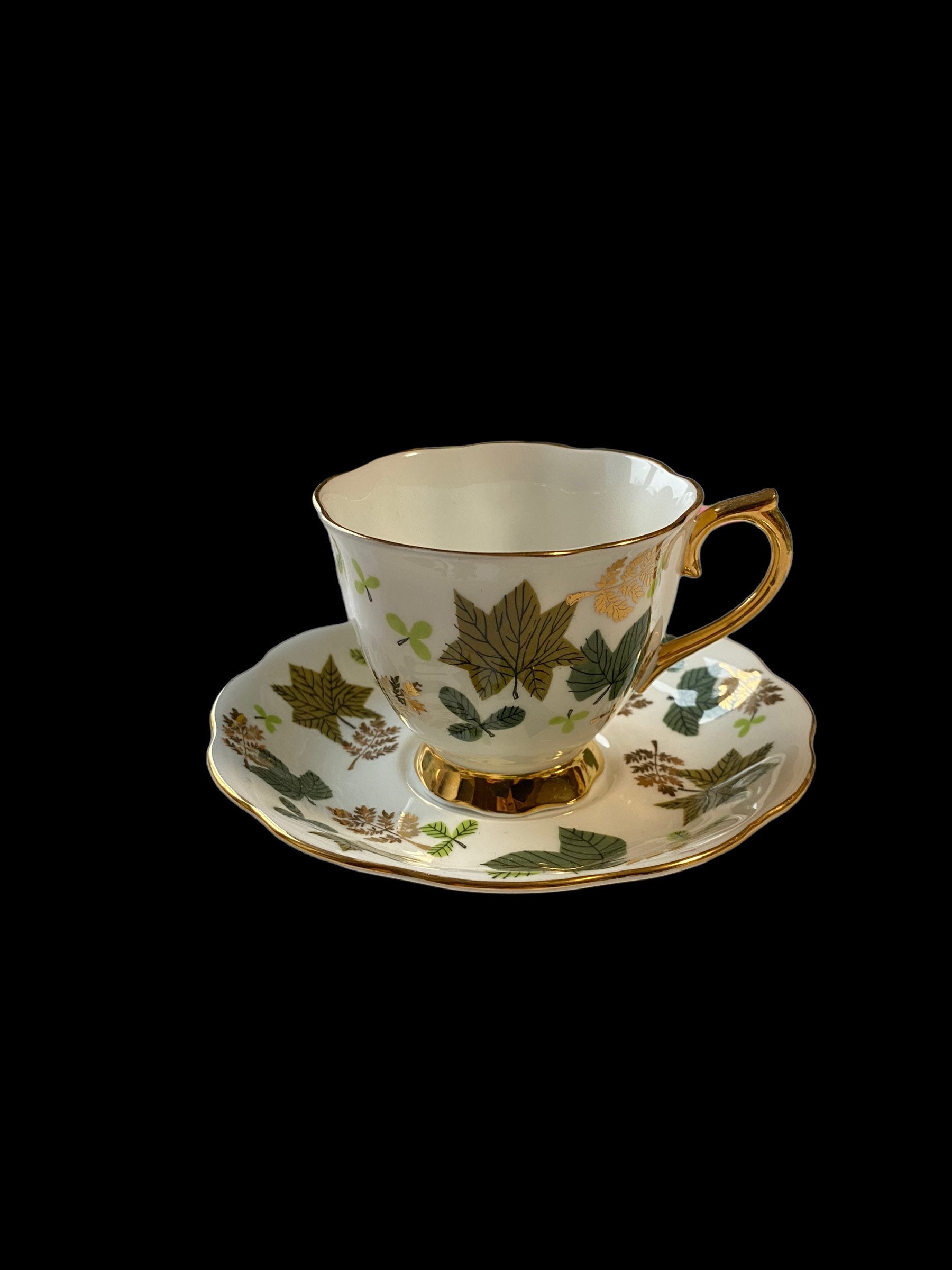 Luxury Tea Set, Rose, Branch Handle, Gold Lustre, Tea Pot