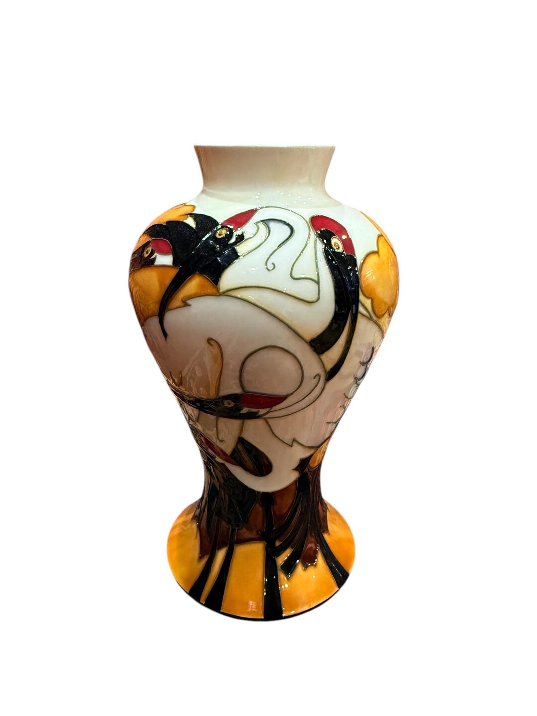 Moorcroft Pottery by Emma Bossons Vase 7 3/4” T Decorated in the