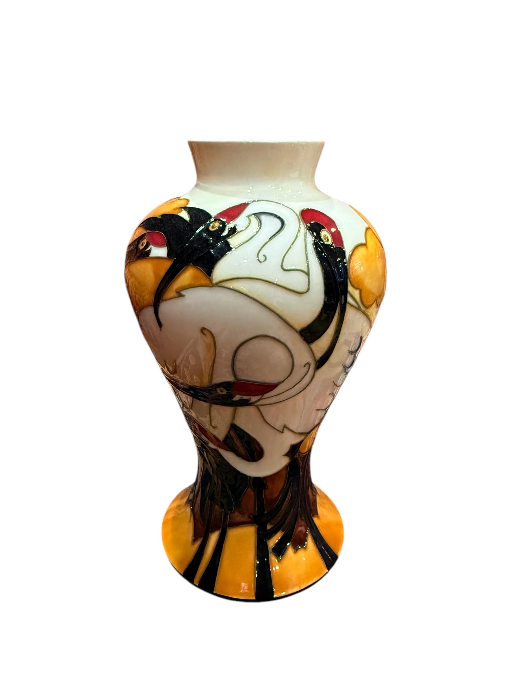 Moorcroft Pottery by Emma Bossons Vase 7 3/4” T Decorated in the