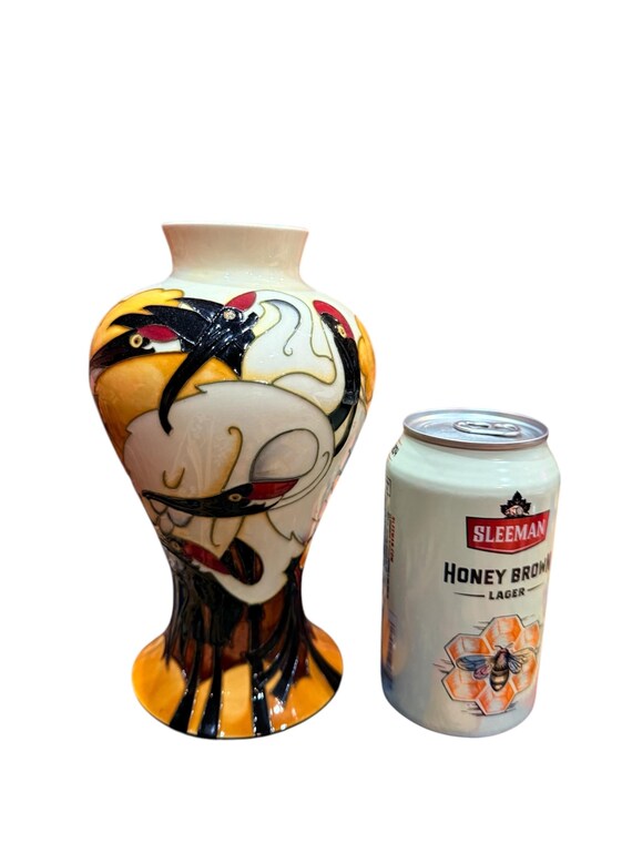 Moorcroft Pottery by Emma Bossons Vase 7 3/4” T Decorated in the