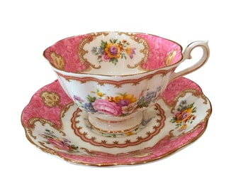 Vintage Royal Albert Lady Carlyle Teacup and Saucer Set, 1944