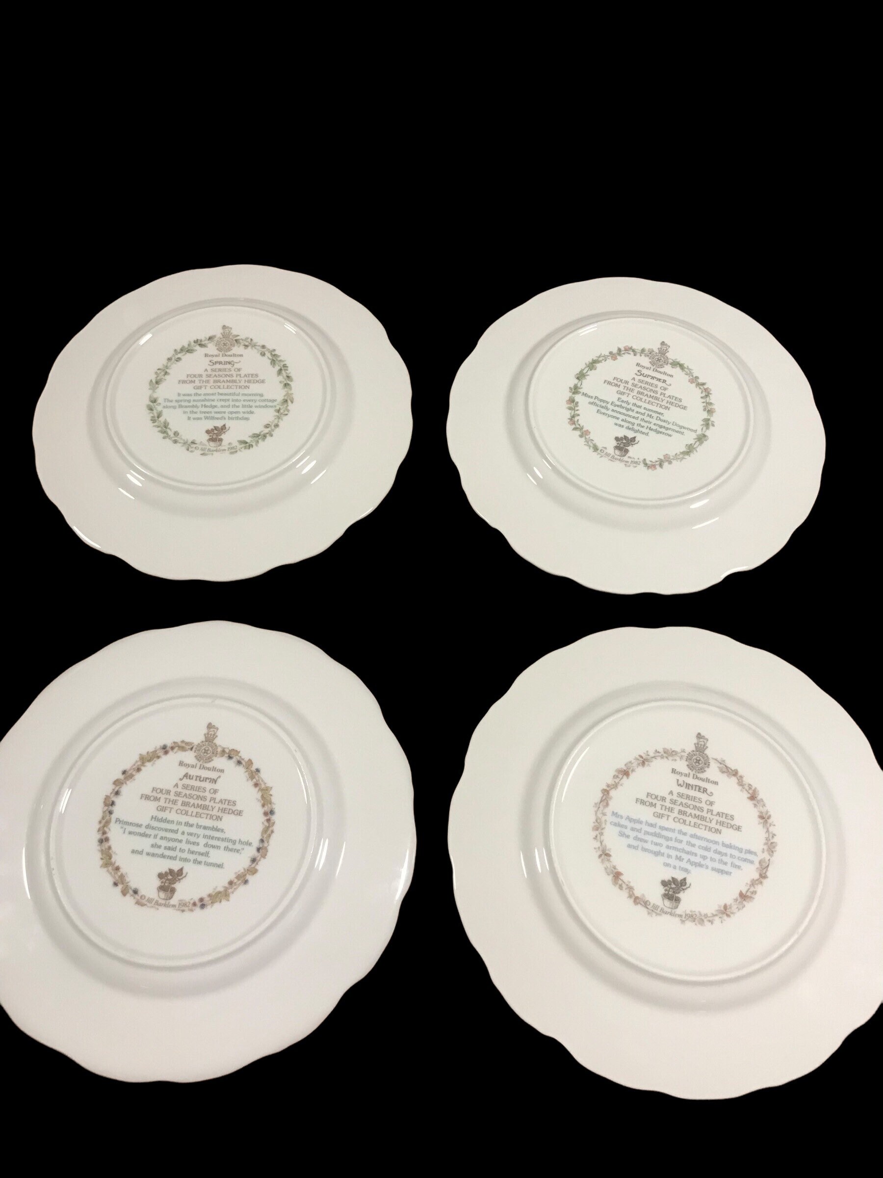 ロイヤル　ドルトン　　フォーシーズンケーキ皿　（1983） ロイヤル ドルトン フォーシーズンケーキ皿 （1983） ロイヤル