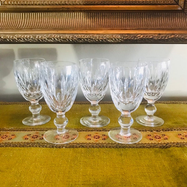 Price for Each…Vintage Waterford Crystal glass 4.25” T  Eileen pattern short stem Sherry 2 oz , Waterford gift , 5 available.