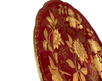 ウェッジウッド「ルビー トンカン」柄ディナープレート、直径10 3/4