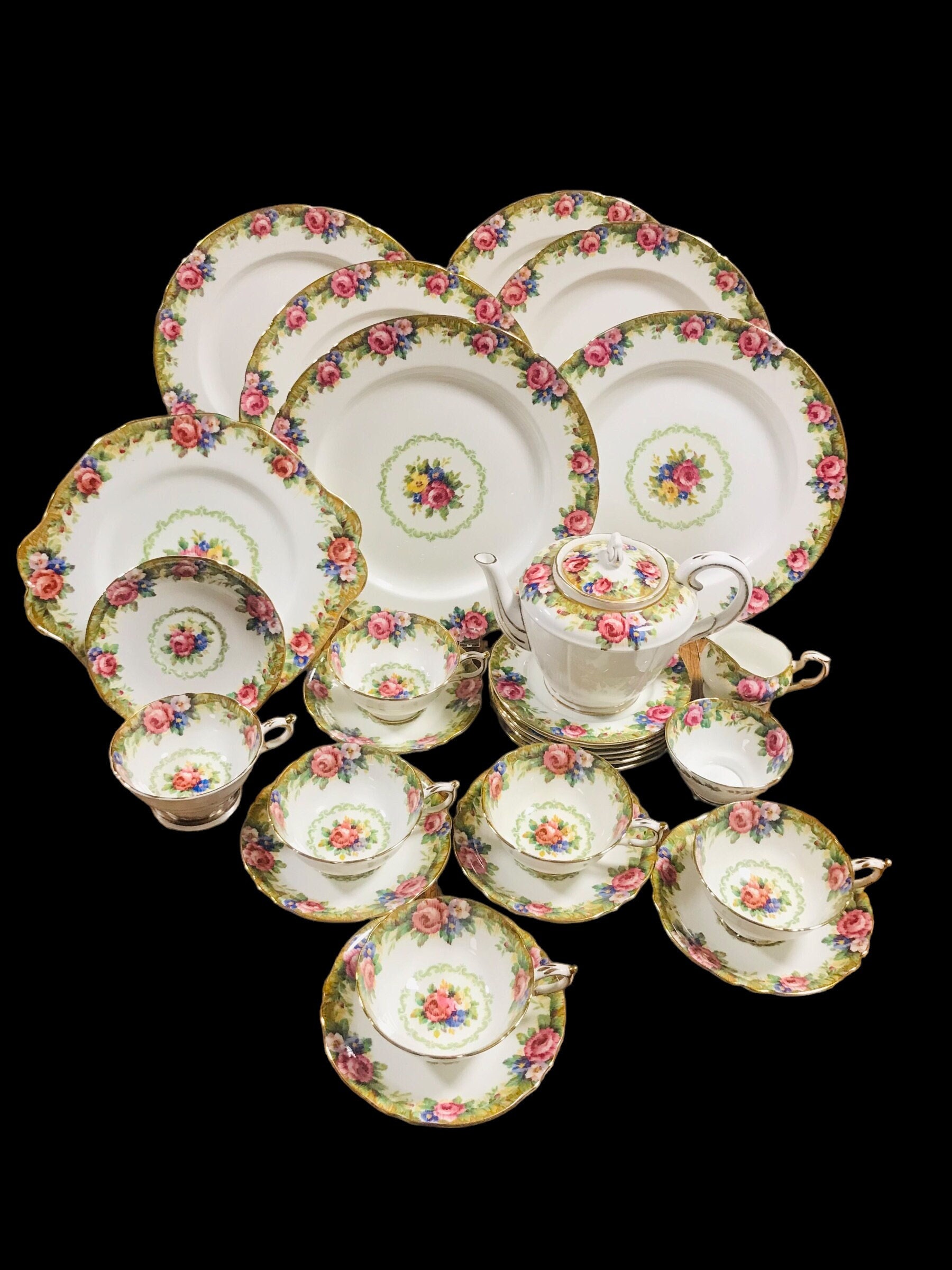 BED&amp;BREAKFAST アンティークローズプリント 一歩足を踏み入れれば、そこはアメリカのヴィンテージショップ…Rose
