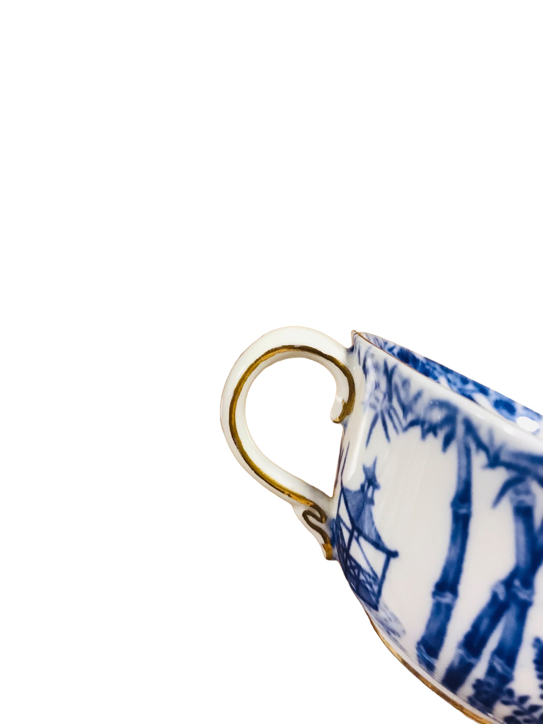 ヴィンテージ ロイヤル クラウン ダービー ミカド柄 ブルー