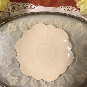 Shelley orphan saucer peach colour, Shelley replacement saucer only