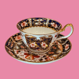 Royal Crown Derby Imari #2451 pattern Small Tea Cup and Saucer set ( C 1920 ) England