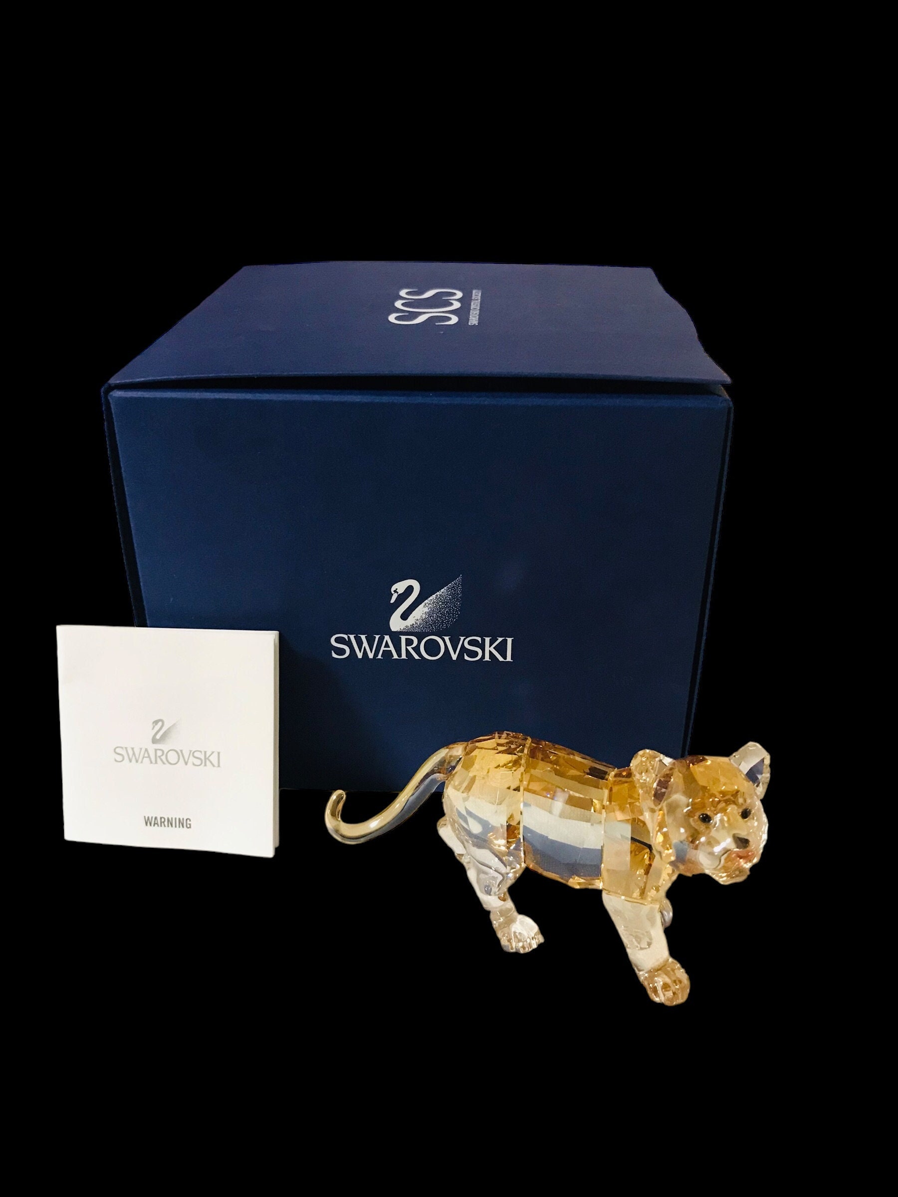 Swarovski Crystal Figurines Tiger - Etsy