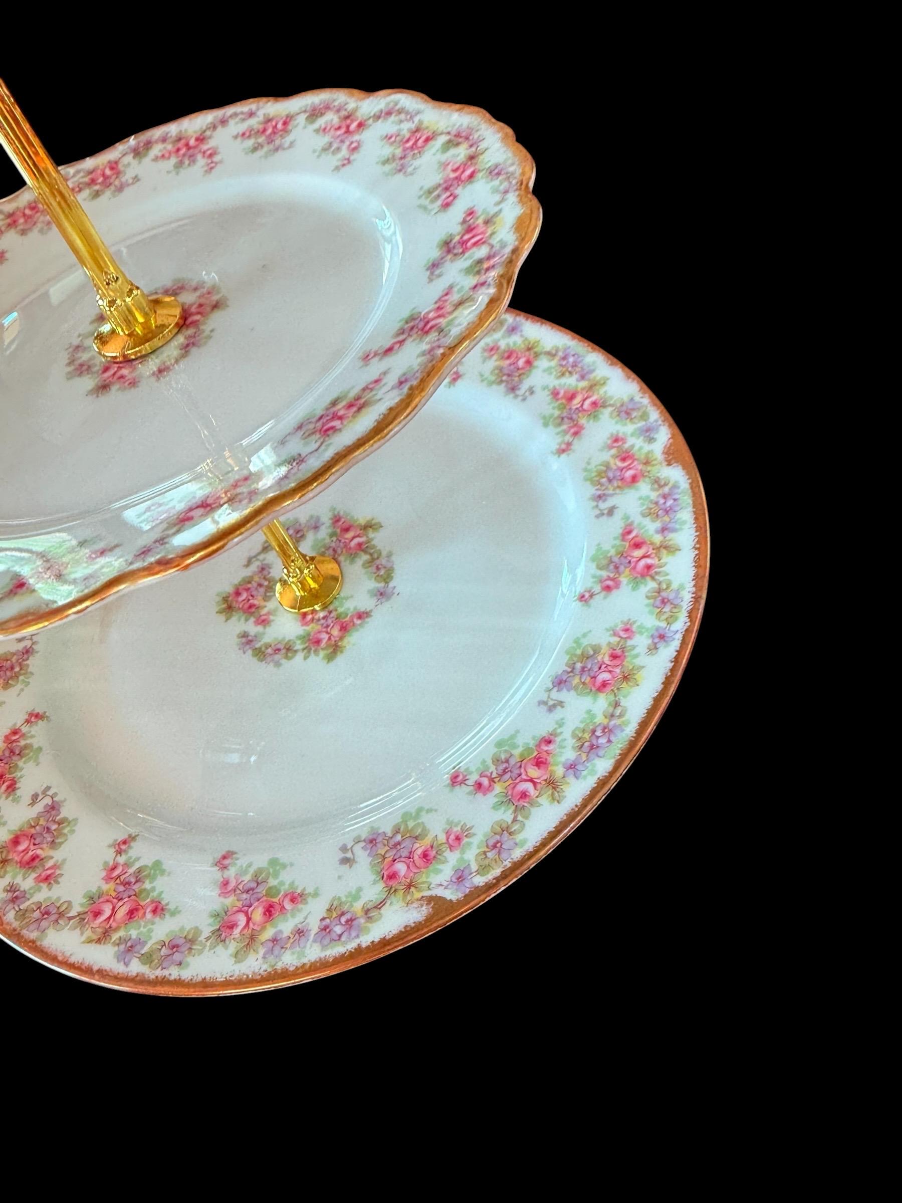 Assiette plate en terre de fer Platane St Amand | Assiettes anciennes