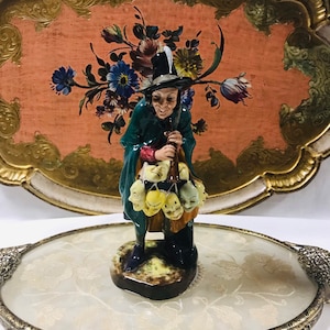 vintage Royal Doulton Figurine Bone China England &quot; The Mask Seller &quot; HN 2103 , COPR 1952, Cadeau de collection.