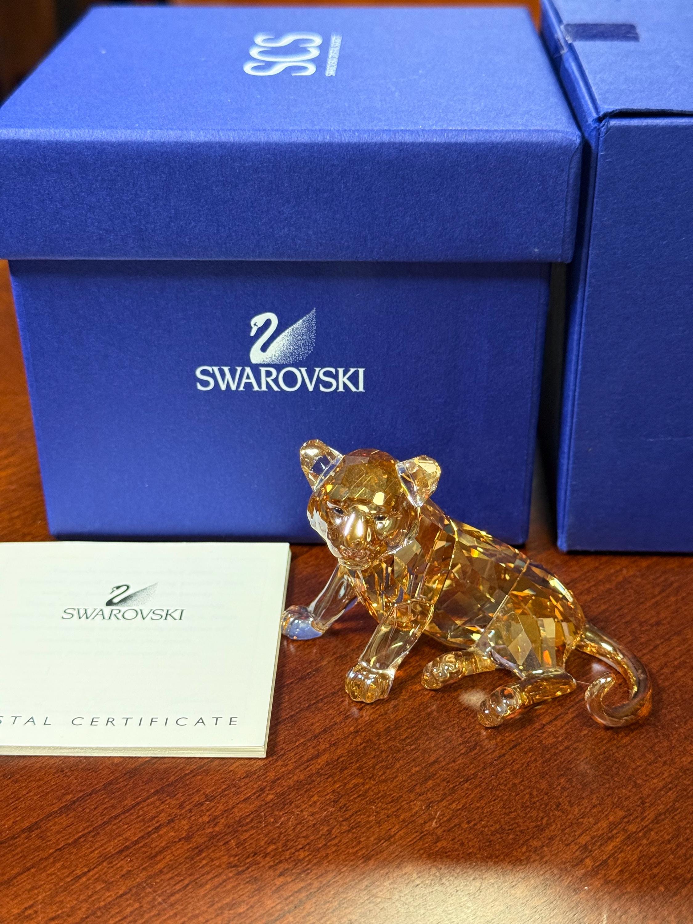 Swarovski Crystal Figurines Tiger - Etsy