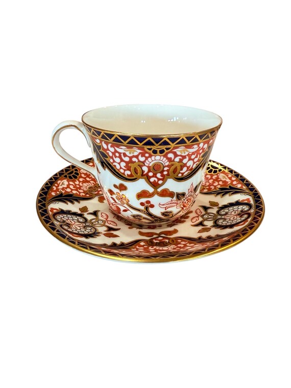 ロイヤルクラウンダービー キングスパターン ティーカップ＆ソーサー