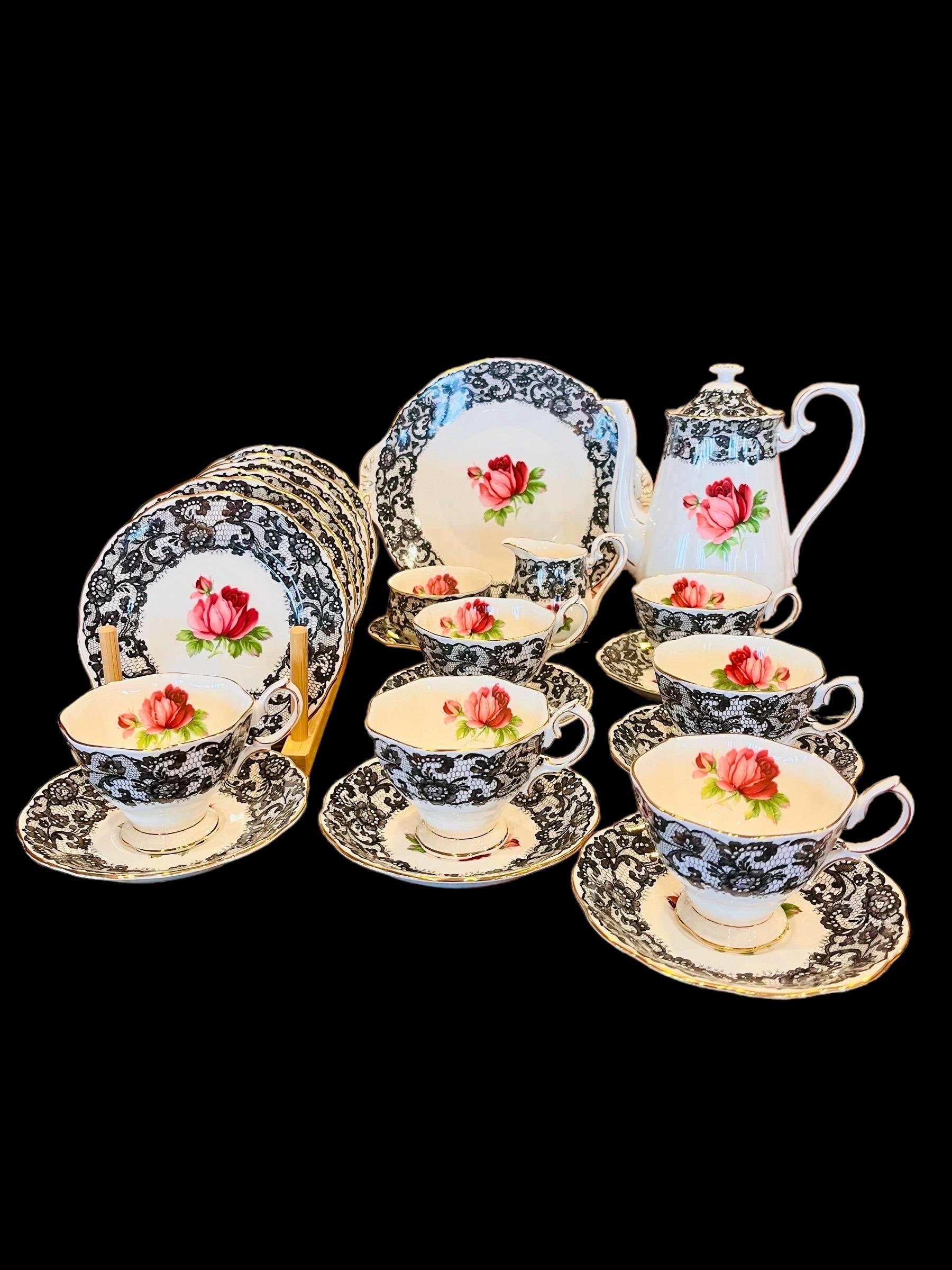 ロイヤルアルバート リンデンリー　ポットセット 希少品】ロイヤルアルバート☆HEIRLOOM 家宝☆豪華な