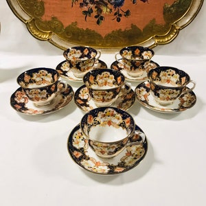 PRICE EACH - Vintage Royal Albert Bone China England “Derby” Imari Patter Tea Cup and Saucer, Collectible Vintage Tea Set .