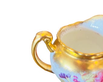 豪華なビンテージのフォーリー クリーマーとシュガーボウルのセット