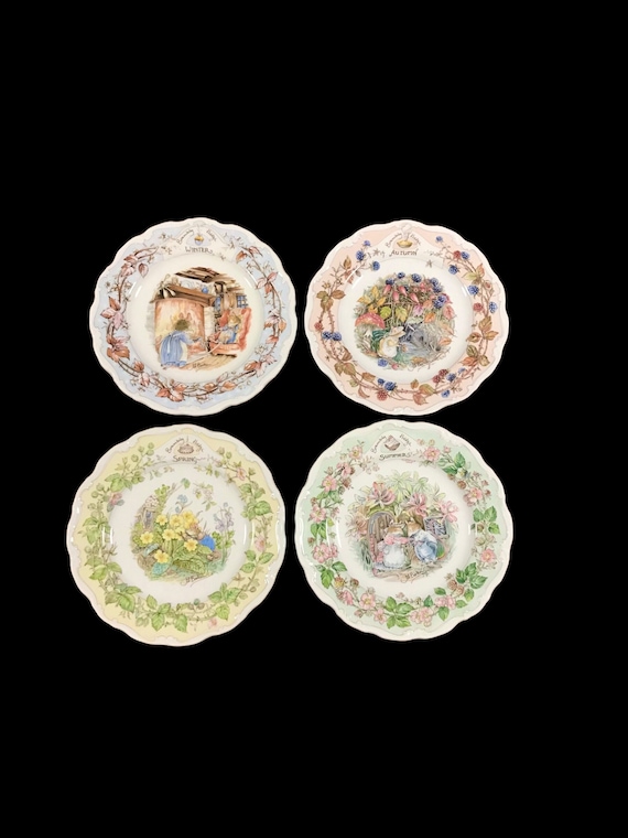 Vintage Set of Royal Doulton a Series of Four Seasons Plates From
