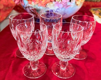 Precio por copa… Copa de vino de Oporto Waterford Colleen de tallo corto, 12 cm de alto, 118 ml, cristal de Irlanda. En perfecto estado.