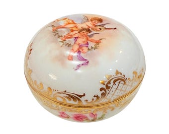 アンティーク マイセン アウグストゥス王 手描き磁器小物入れ - Etsy 日本