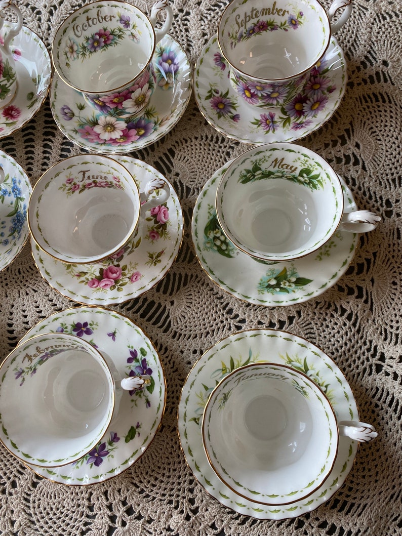 Complete Set of Royal Albert Flower of the Month Series Etsy