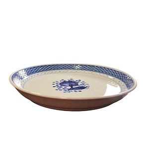 Royal Copenhagen Tranquebar Blue 8.25&quot; round serving dish, vintage Royal Copenhagen/Aluminia Danish, serving dish, Denmark Pottery