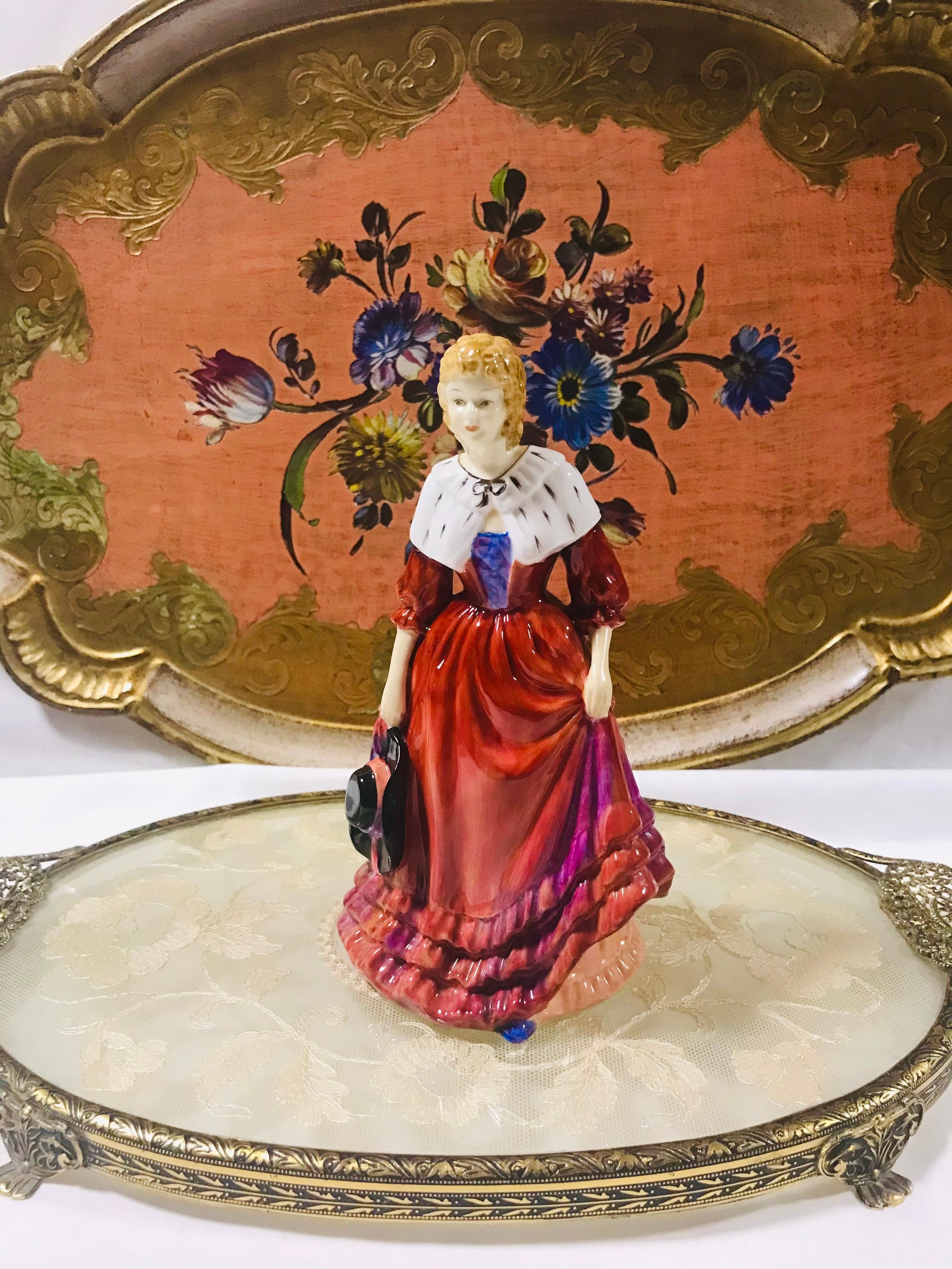 ●日本正規品● Paragon Figurine England China Bone Fine Cynthia“ “lady 絵画