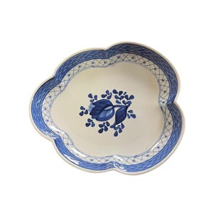 Royal Copenhagen Tranquebar Blue flower shaped serving dish, vintage Royal Copenhagen/Aluminia Danish, serving dish, Denmark Pottery