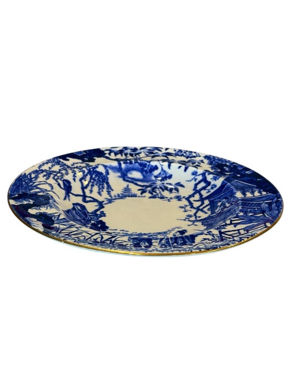 Price for Royal Crown Derby Mikado Pattern Rimmed Soup Bowl