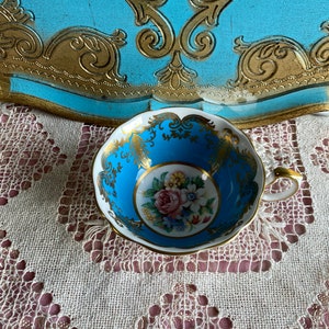 Paragon blue replacement tea cup pink rose. Orphan paragon cup