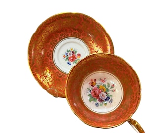Aynsley China - アンティーク エインズレイ 手描き 金色装飾の