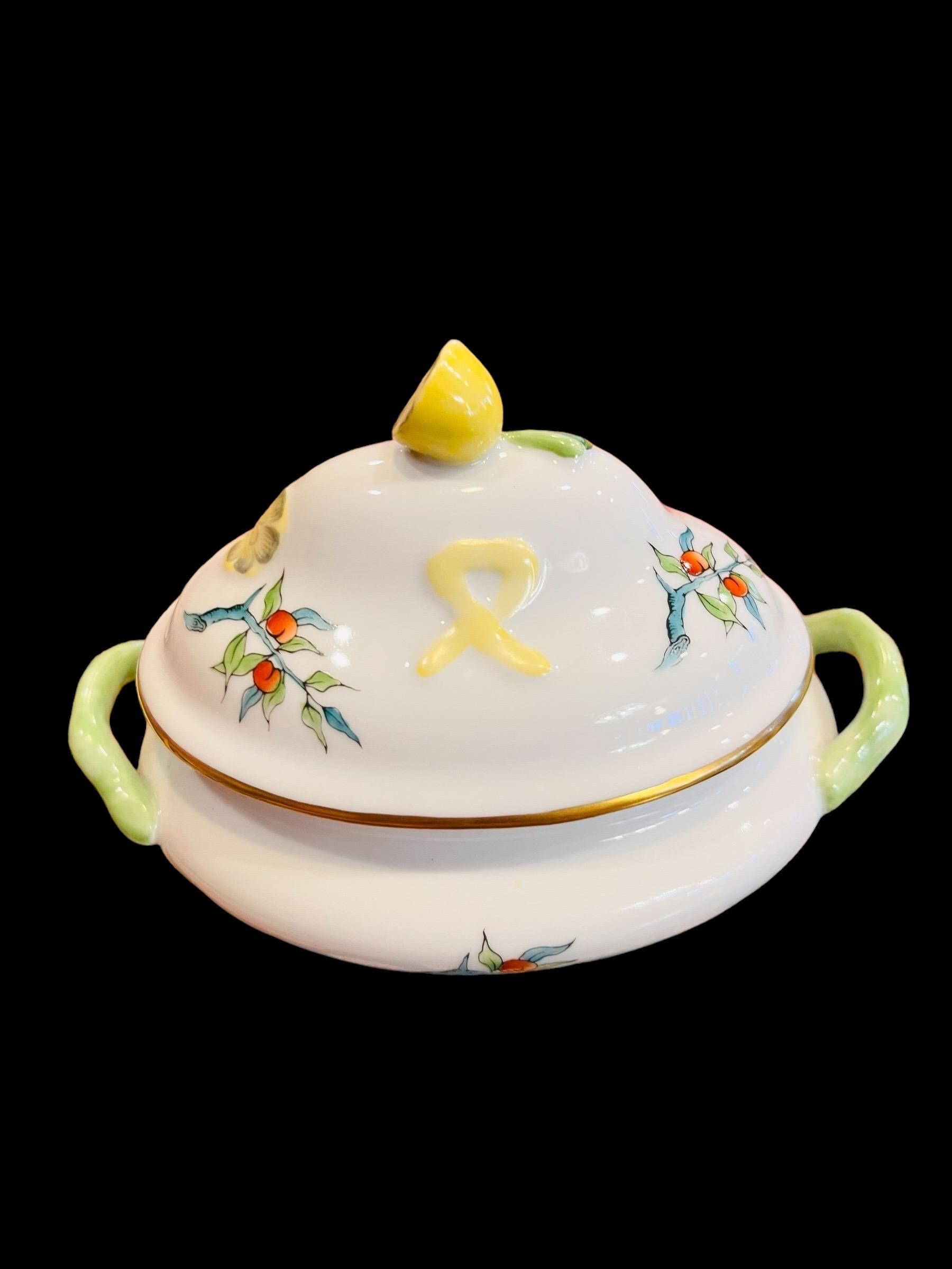 Vintage Hand Painted Herend Hungary Porcelain Handled Vintage Hand Painted Herend Hungary Porcelain Handled