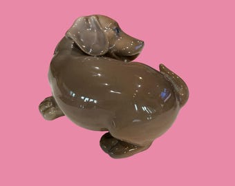 ヴィンテージ ロイヤルコペンハーゲン製 磁器製 ダックスフンドの子犬
