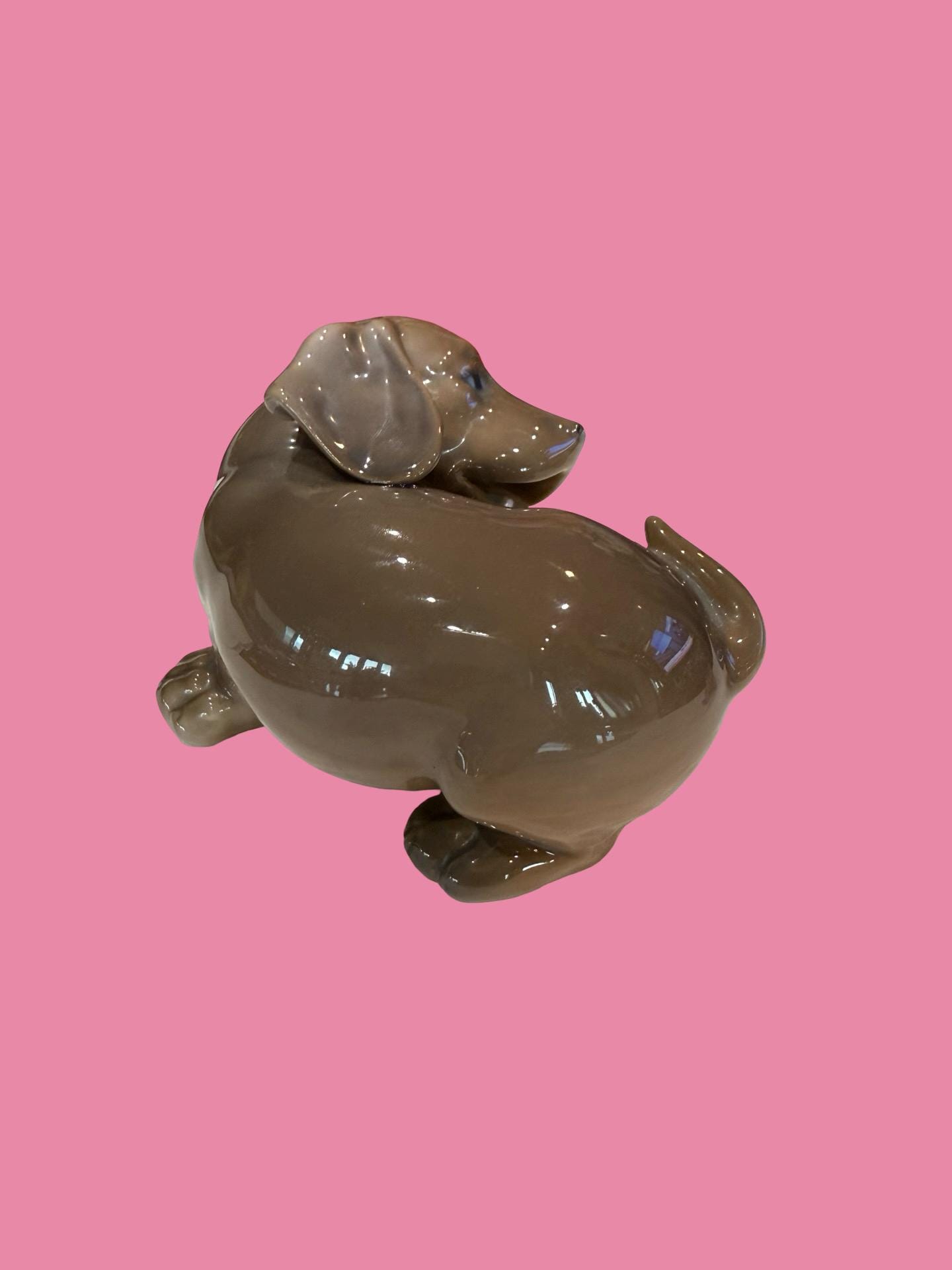 Vintage Royal Copenhagen Porcelain Dachshund Puppy Dog Figurine 3