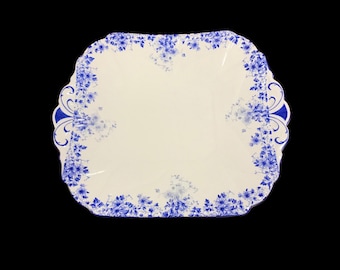 Vintage collectible Shelley Dainty Blue cake plate bone china England, gorgeous Shelley serving piece